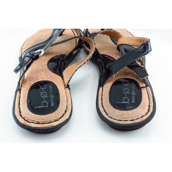 Born concept Flip‎ Flops Black Synthetic Women Shoes Size 8 Medium - Picture 4 of 6